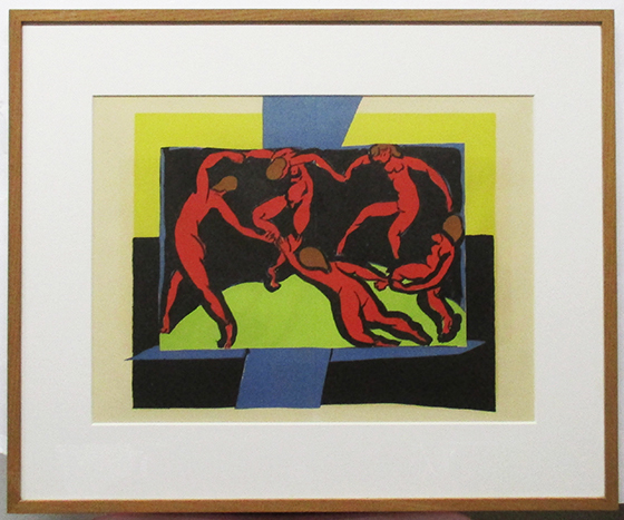 アンリ・マティス『La danse（「ヴェルヴ」4号見開き）』リトグラフ ノーサイン 額、箱付き 1938年制作 ムルロー版  Henri Matisseの画像1