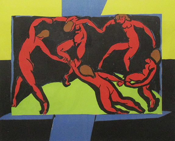 アンリ・マティス『La danse（「ヴェルヴ」4号見開き）』リトグラフ ノーサイン 額、箱付き 1938年制作 ムルロー版  Henri Matisseの画像3
