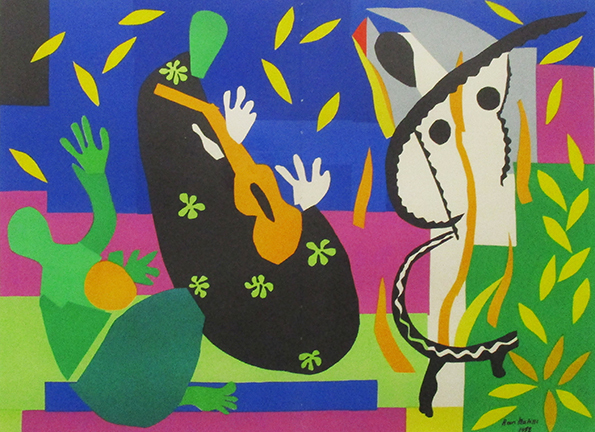 アンリ・マティス『王の悲しみ』リトグラフ（後刷り）　版上サイン 額、箱付き　1958年制作　 Henri Matisse_画像2