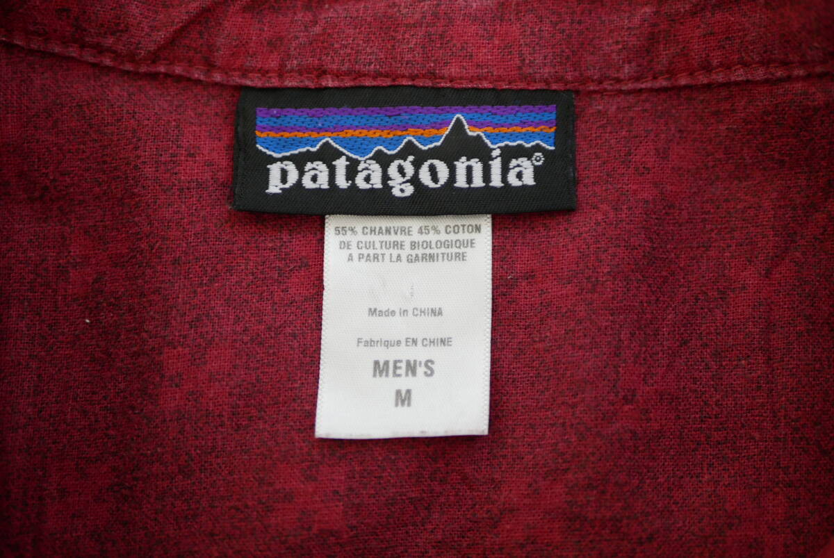 36S patagoniaパタゴニアコットンシャツ半袖オーガニックコットンヘンプ 【M】ビンテージUSA古着_画像3