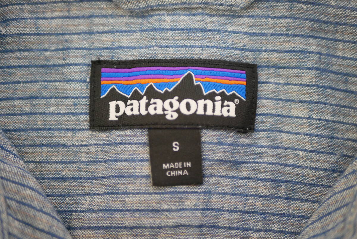 36S patagoniaパタゴニアコットンシャツ半袖オーガニックコットンヘンプ 【S】ビンテージUSA古着_画像3