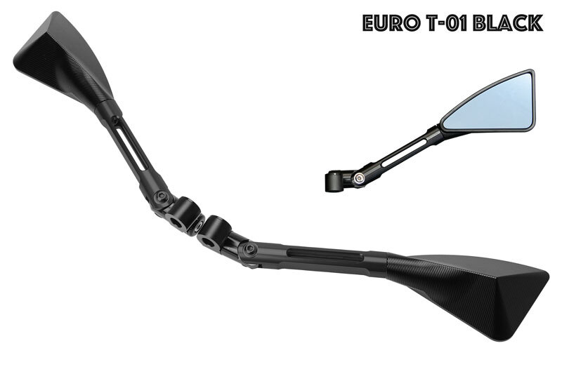 バックミラー Z1000 ZZRX1200 EURO T01(ブラック) CNCアルミ 送料無料_画像1