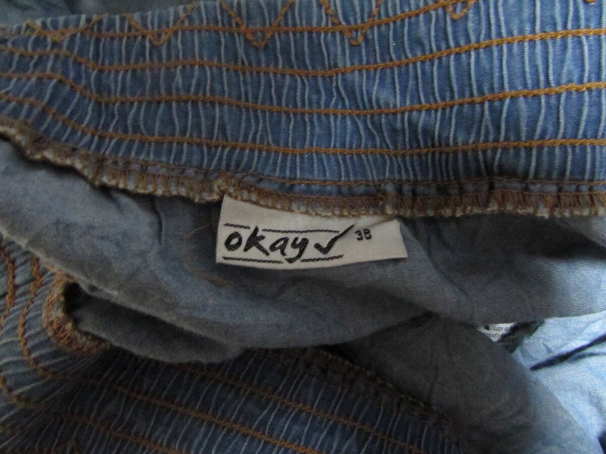 送料無料　240430　古着　ＯＫＡＹ　肩だし　ショートパンツ　３８_画像4