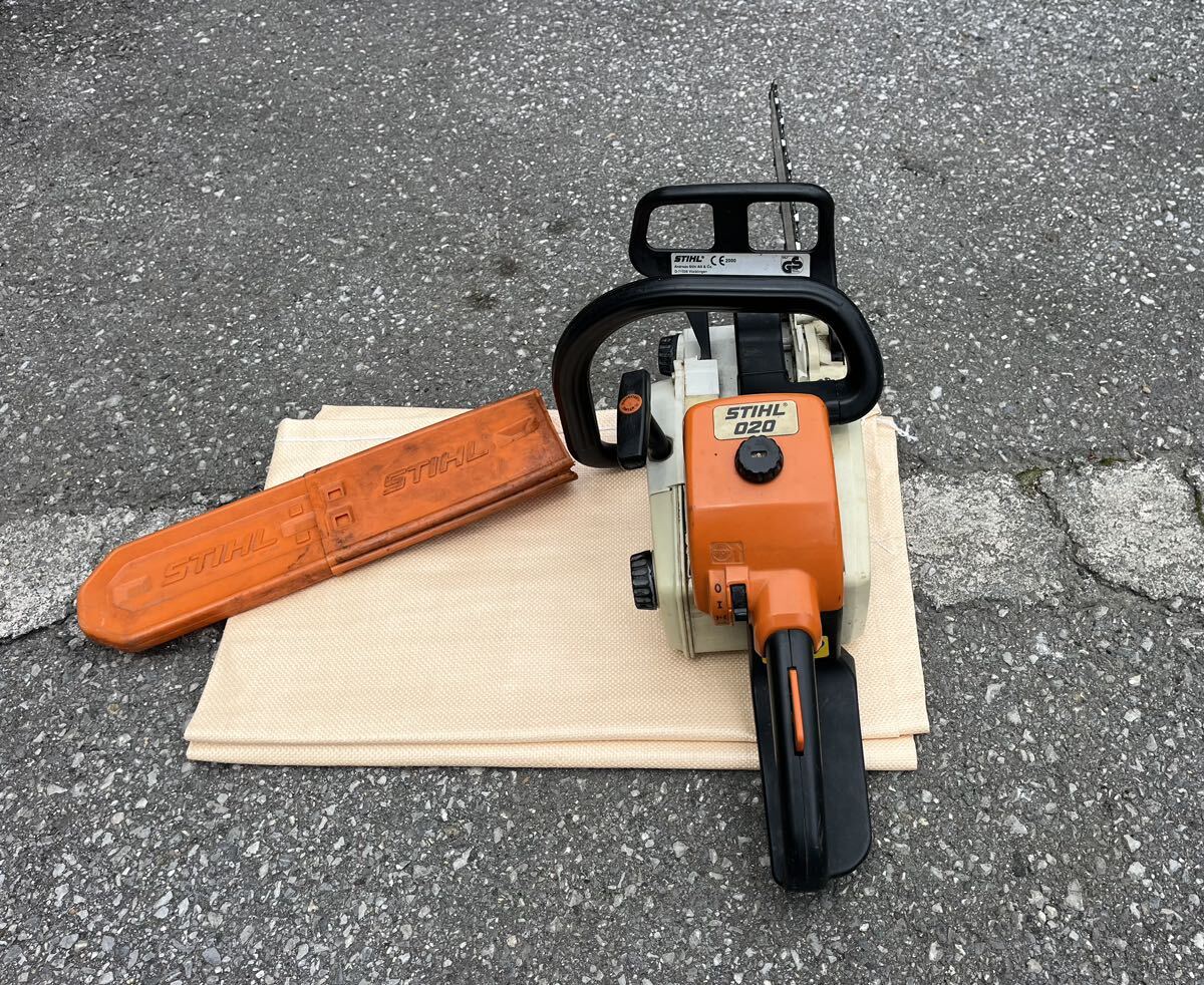 STIHL 020 チェーンソー エンジンチェーンソー エンジン スチール 動作未確認 中古_画像3