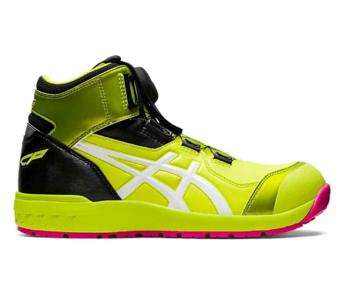 asics 安全靴 CP304 Boa 限定色 ネオンライム/ホワイト ウィンジョブ　25.0 アシックス安全靴 