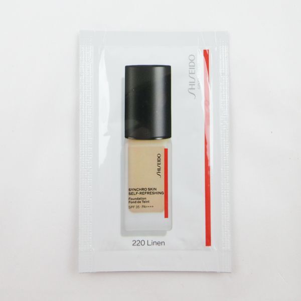  Shiseido synchronizer s gold self lifresing foundation #220 1ml sample 50 point set F02