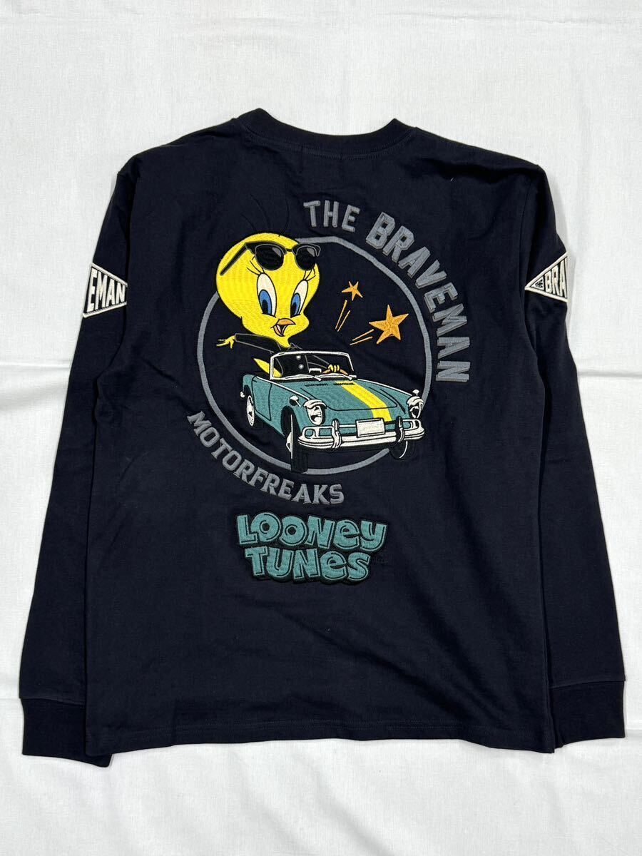 LOONEY TUNES x BRAVE-MAN ルーニーチューンズ ブレイブマン コラボロンTee 長袖Tシャツ LTB-2402 スミクロ ブラック Mサイズの画像1