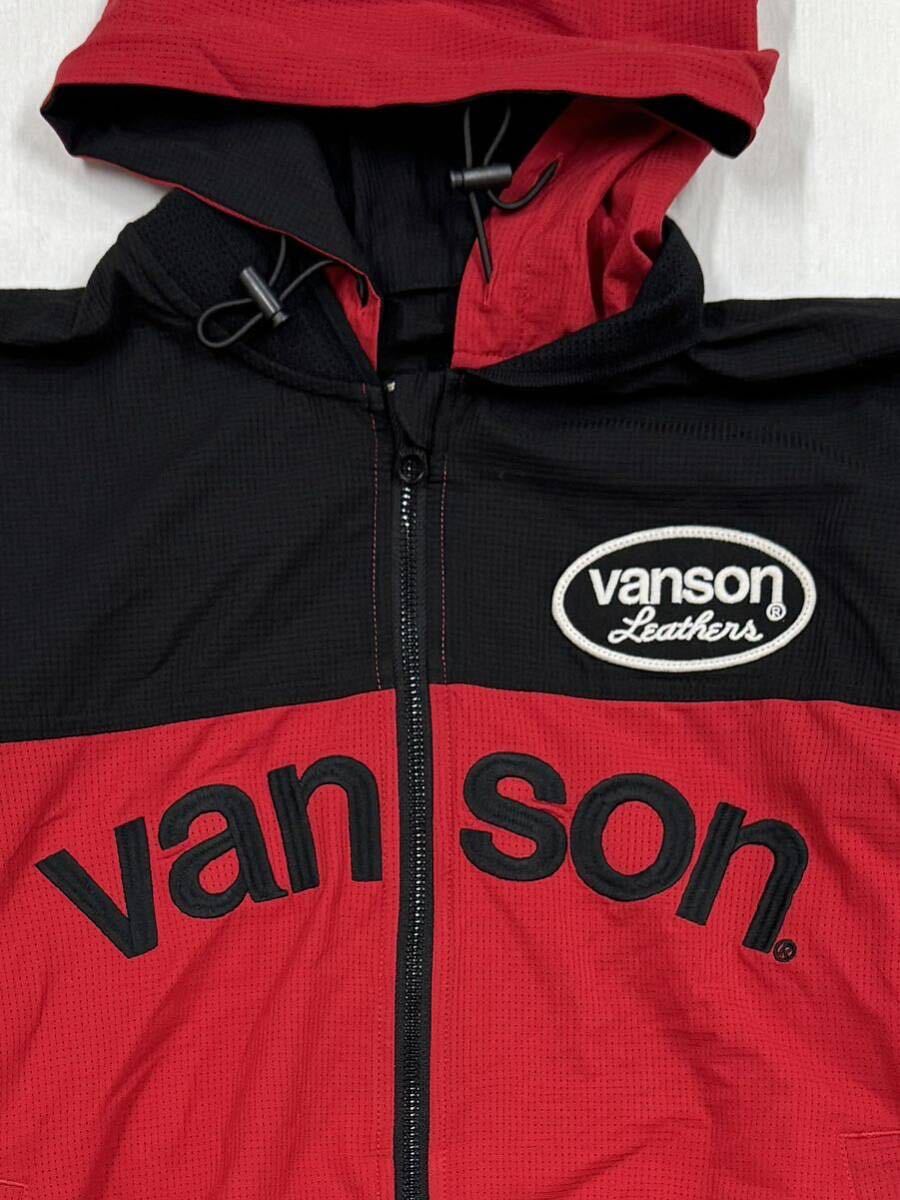 VANSON バンソン サマーメッシュジャケット NVSZ-2305 レッド Lサイズの画像3
