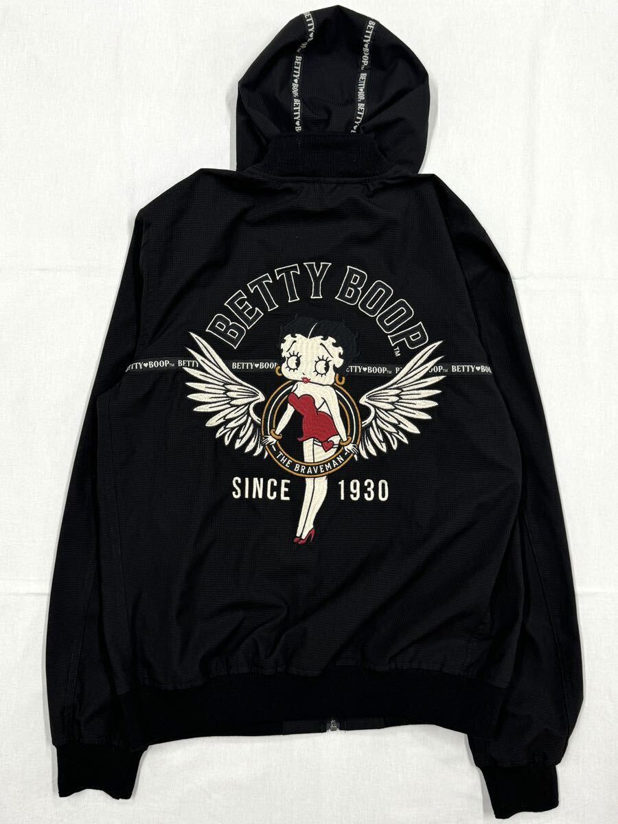 THE BRAVEMAN×BETTY BOOP ベティ ブレイブマン コラボ サマーメッシュジャケット BBB-2425 ブラック Mサイズ_画像1