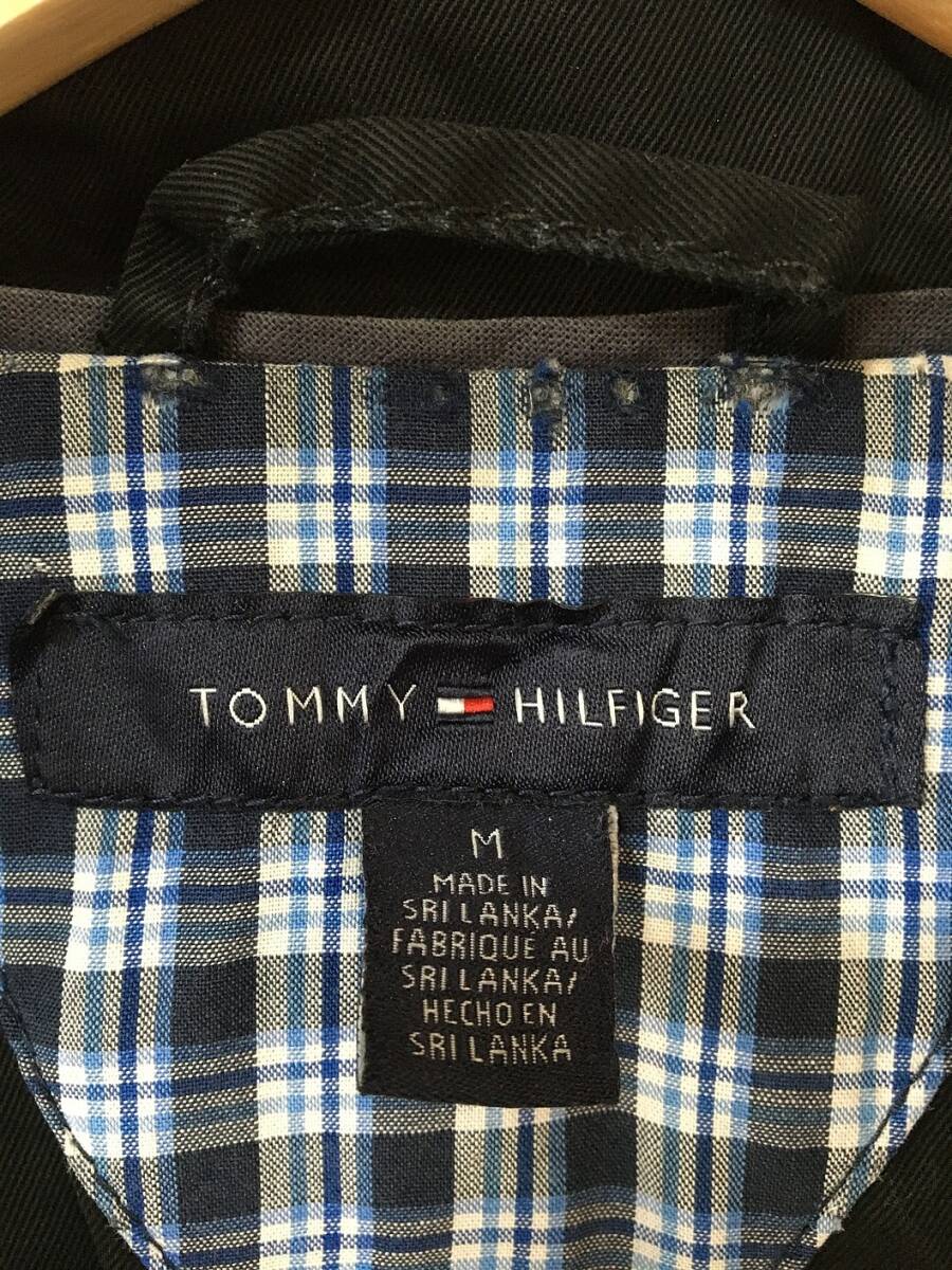 V490☆【スイングトップブルゾン】TOMMY HILFIGER トミーヒルフィガー 黒 M ハリントンジャケット_画像10