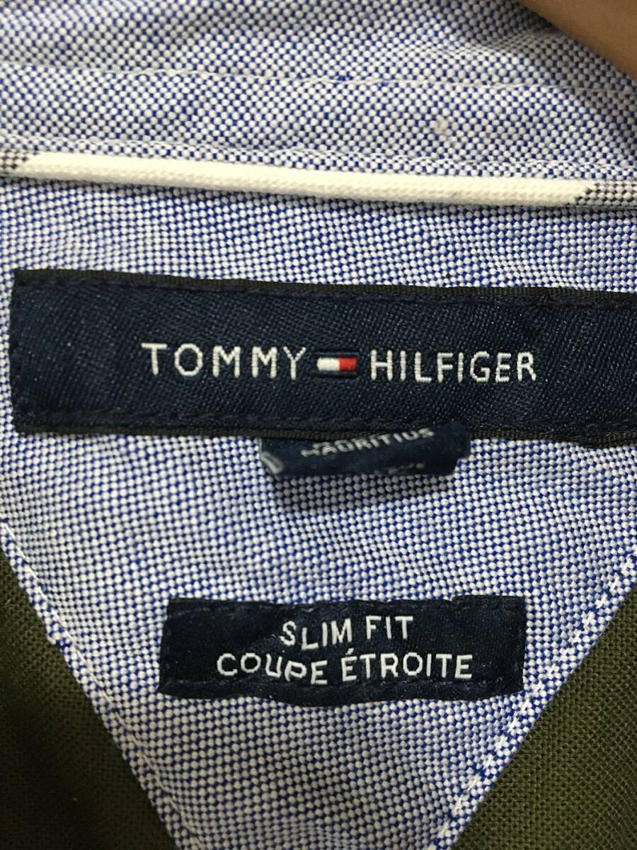 V521☆【クレイジーパターン ボタンダウンシャツ】TOMMY HILFIGER トミーヒルフィガー マルチカラー Mの画像6