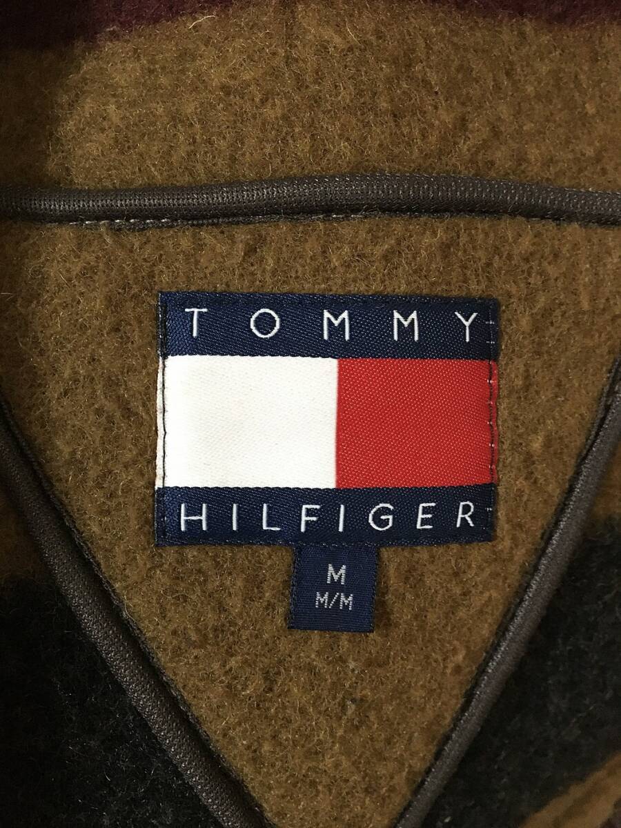 at245☆【90s ヴィンテージ ウールジャケット】TOMMY HILFIGER トミーヒルフィガー マルチカラー Mの画像6