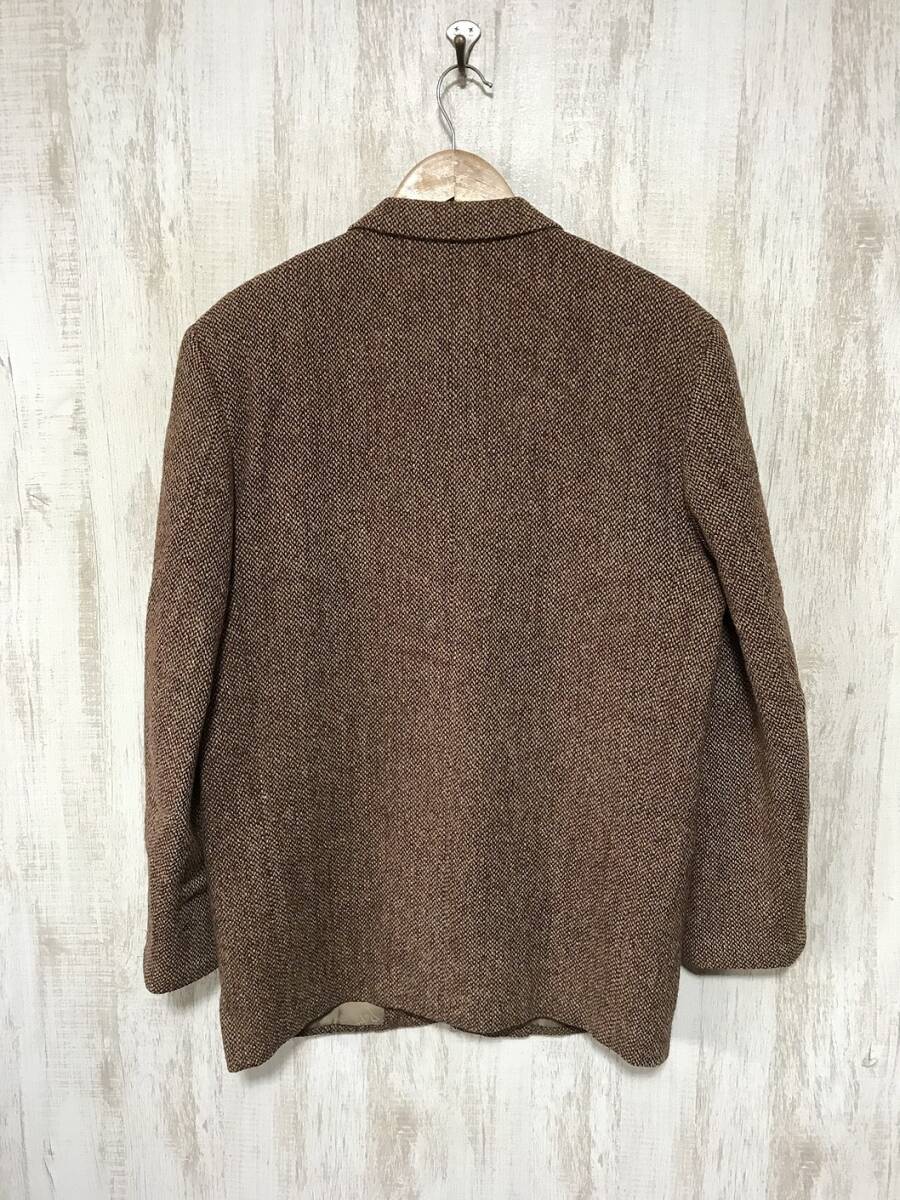 at267☆【ハリスツイード ジャケット】papas パパス マルチカラー HARRIS TWEED シングルブレザー Mの画像3