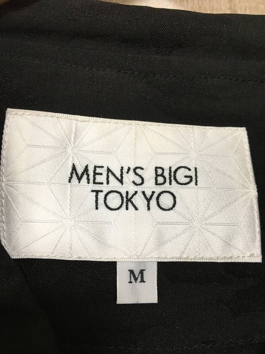 354☆【シャドウカモフラ フーディーナイロンジャケット】MENS BIGI TOKYO メンズビギ パーカー 黒 Mの画像6