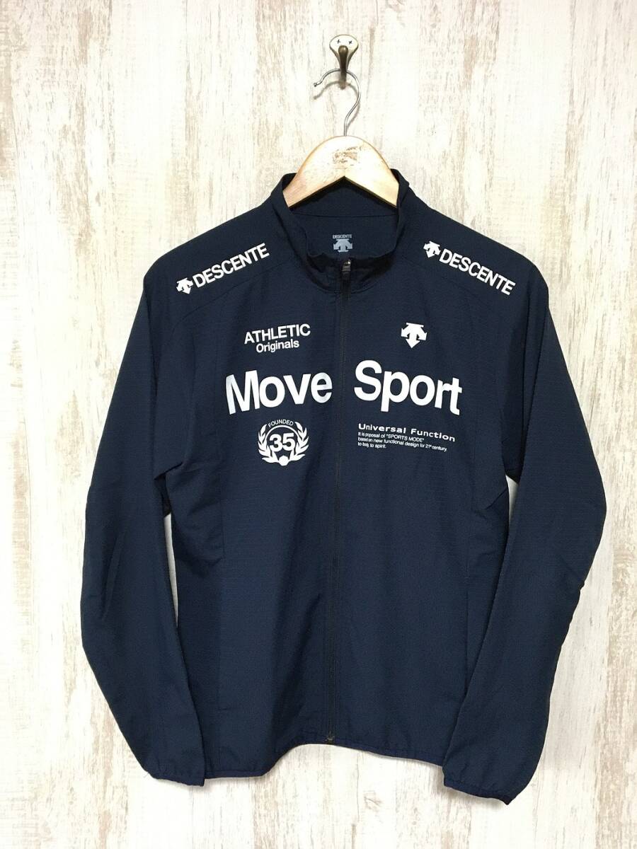 410☆【Move Sport ウィンドジャケット】DESCENTE デサント スポーツウェア 紺 Sの画像2