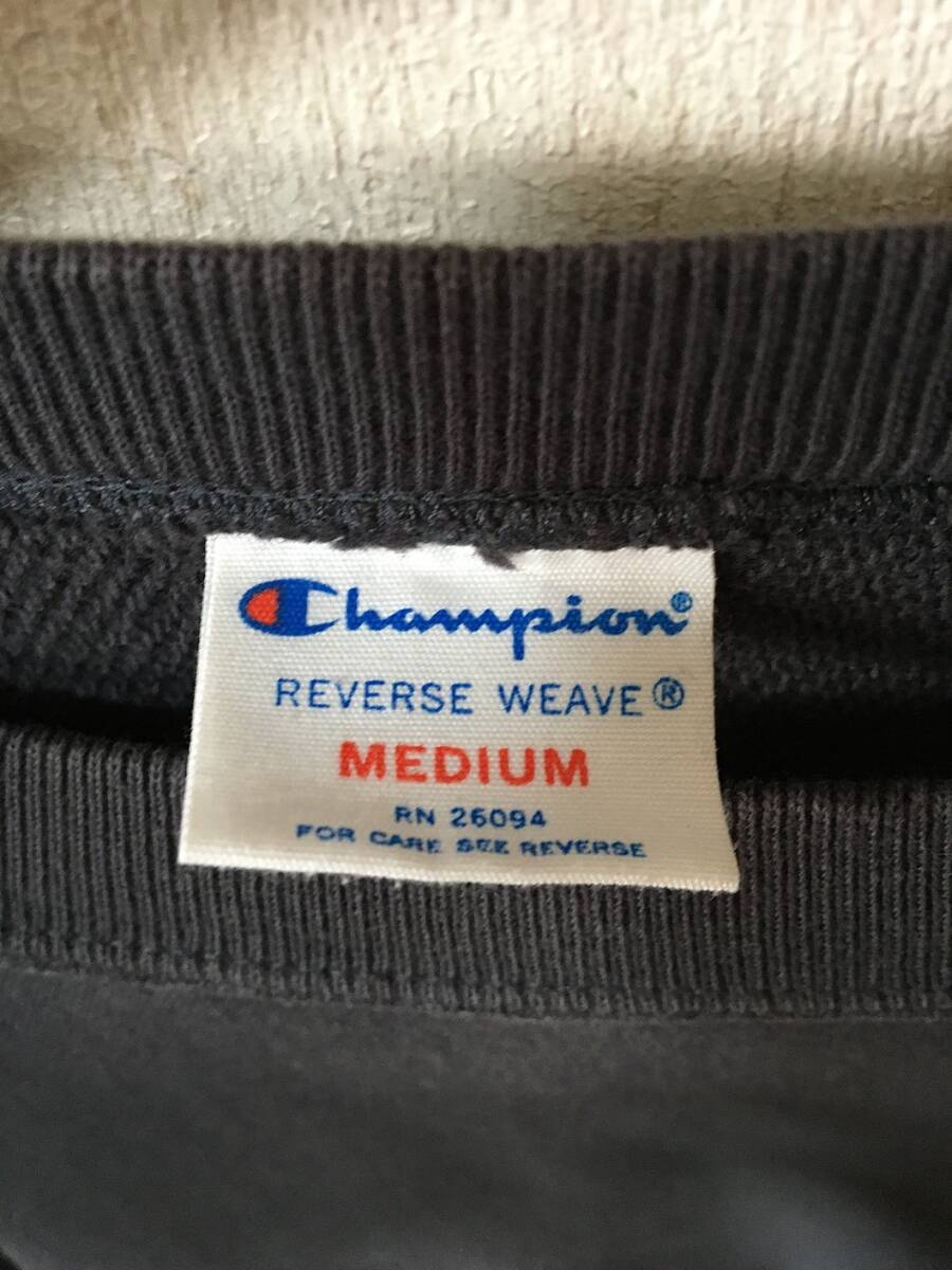 510☆【REVERSE WEAVE スウェットシャツ】champion チャンピオン リバースウィーブ トレーナー M ダークグレーの画像7