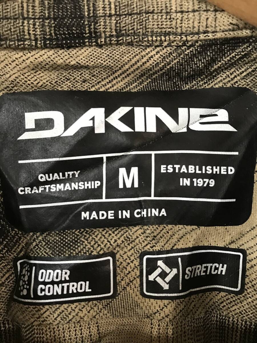 V562☆【ワークシャツ】DAKINe ダカイン 茶 黒 Mの画像4