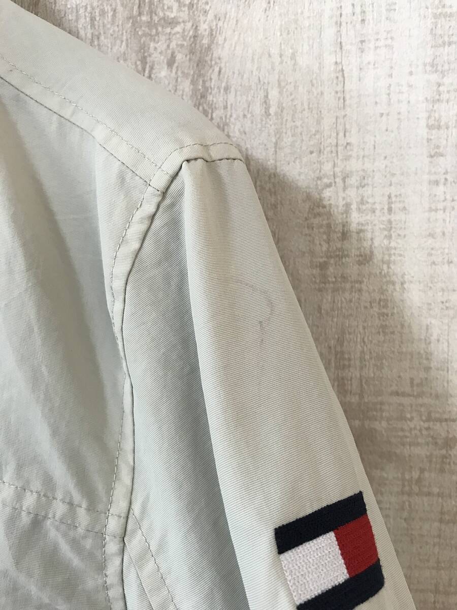 V573☆【ナイロンジャケット】TOMMY HILFIGER トミーヒルフィガー ベージュ Sの画像6