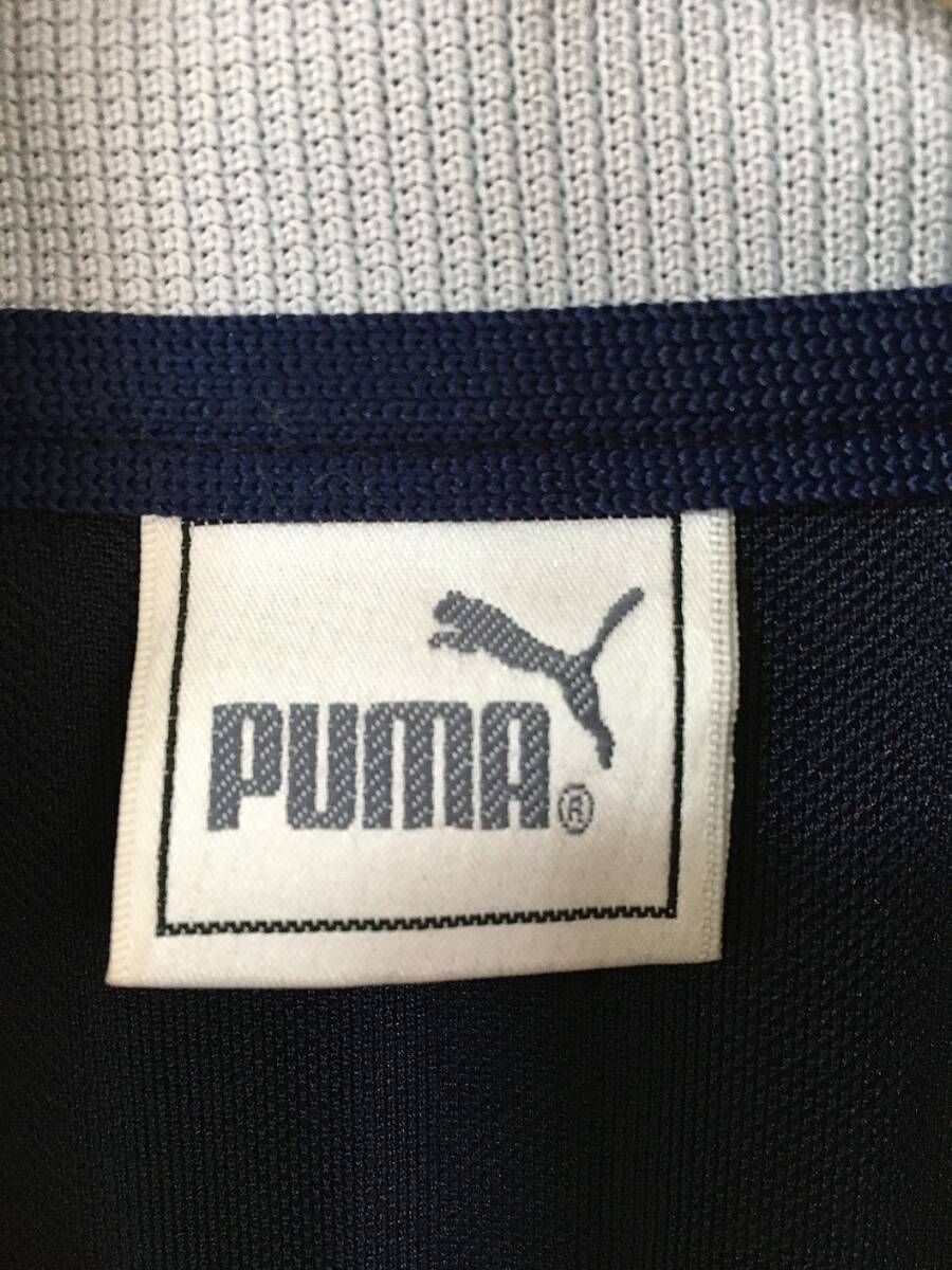 593☆【バックロゴ トラックジャケット】PUMA プーマ 紺 S-M ジャージの画像6
