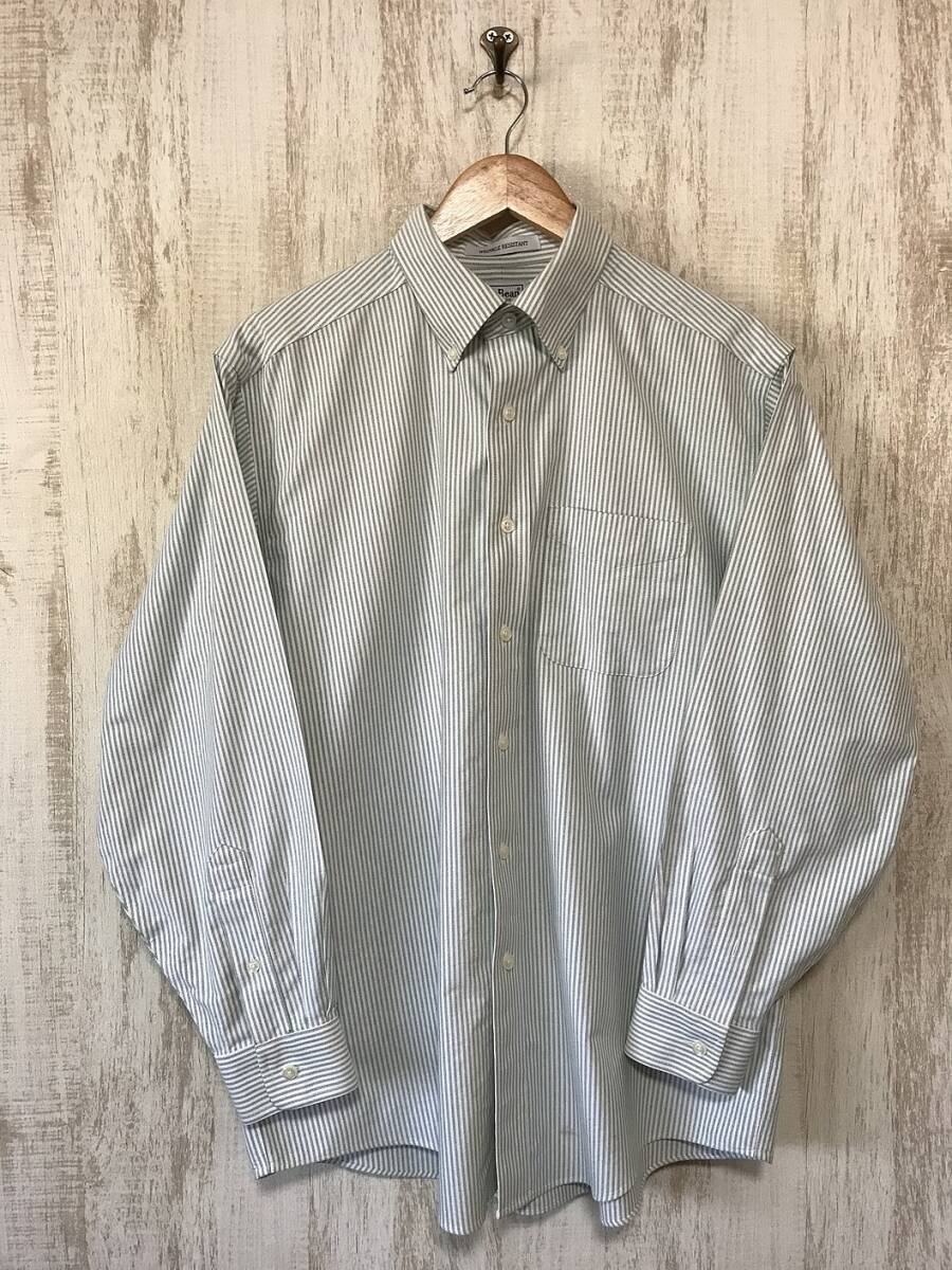 V631☆【ストライプ ボタンダウン オックスフォードシャツ】L.L.Bean エルエルビーン アメカジの画像2