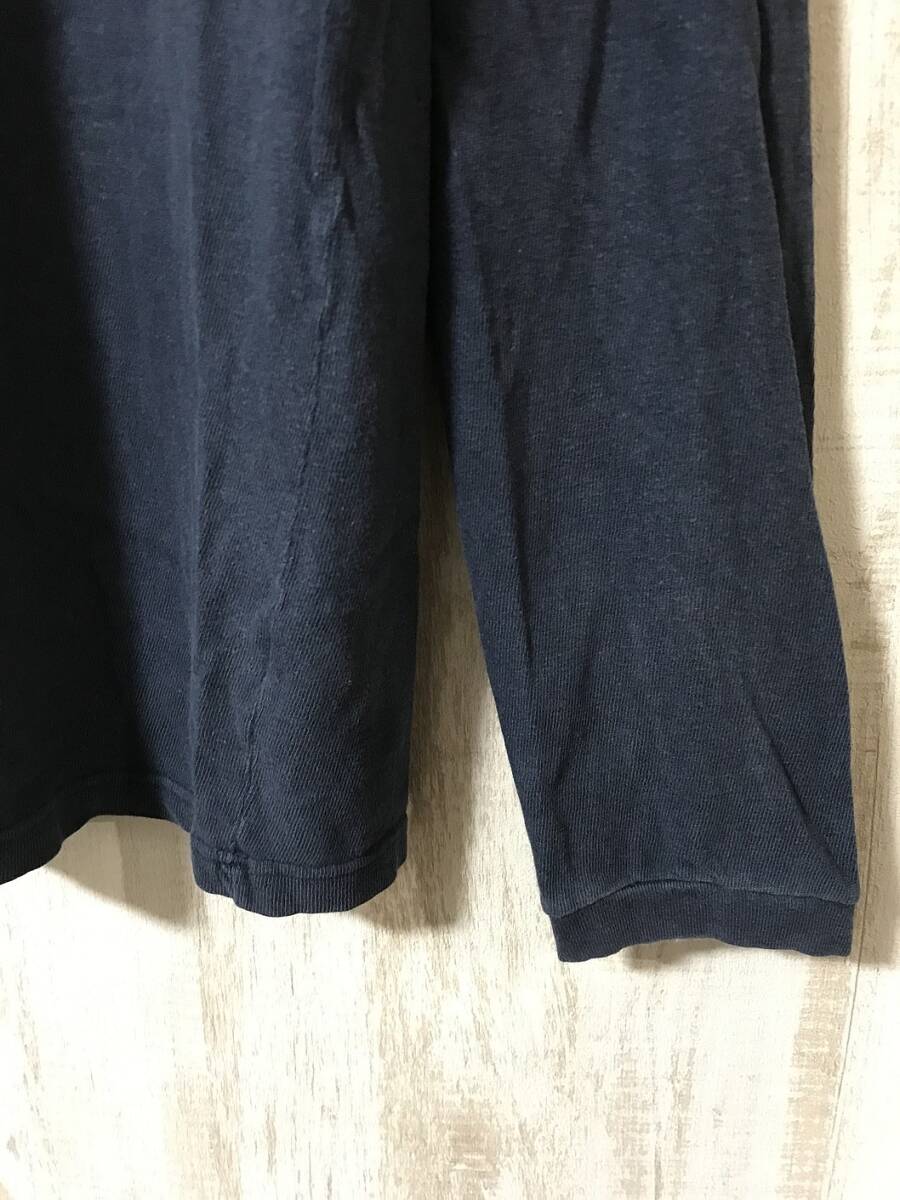 698☆【ヘンリーネック カットソー】ARIGATO 聖林公司 ロングTシャツ 紺 2