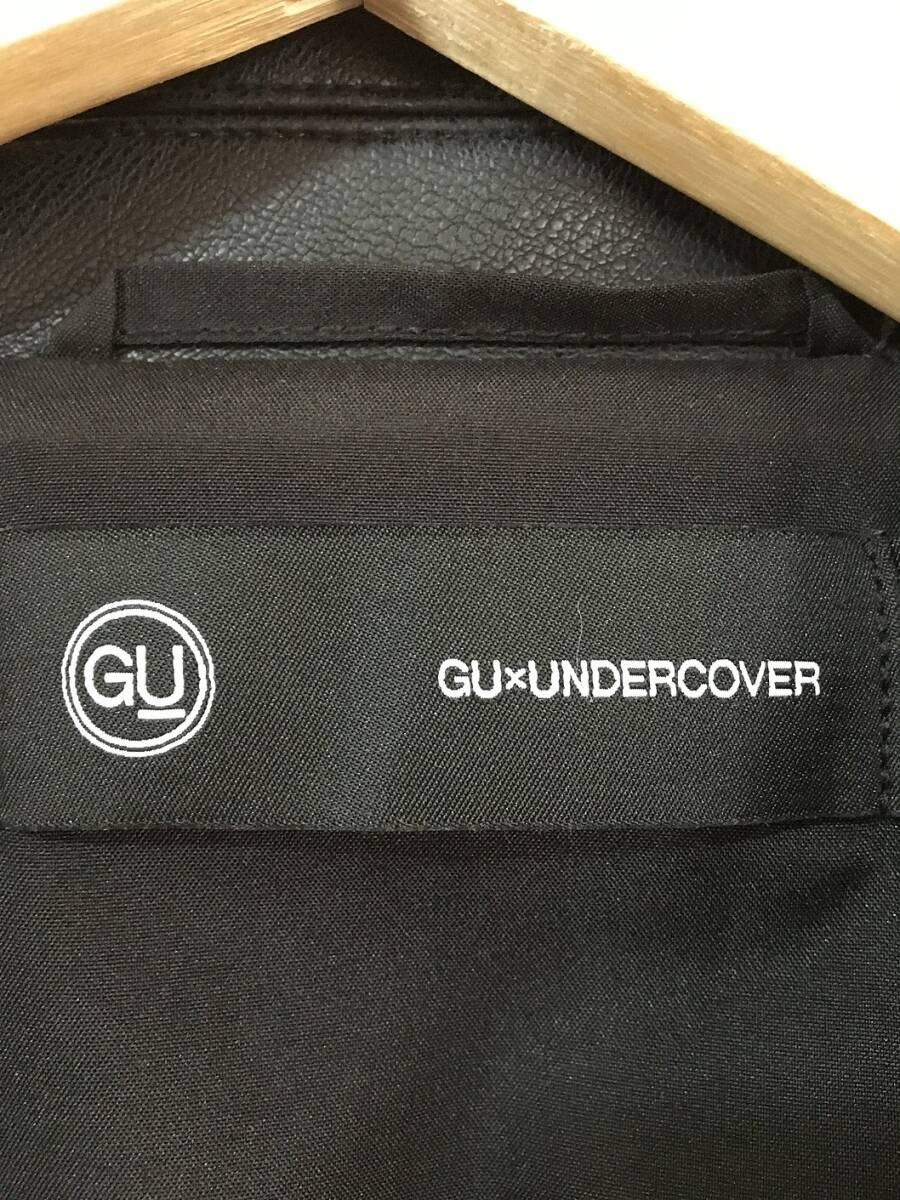 740*[ undercover collaboration fake leather double rider's jacket ]GU × UNDER COVER black XL