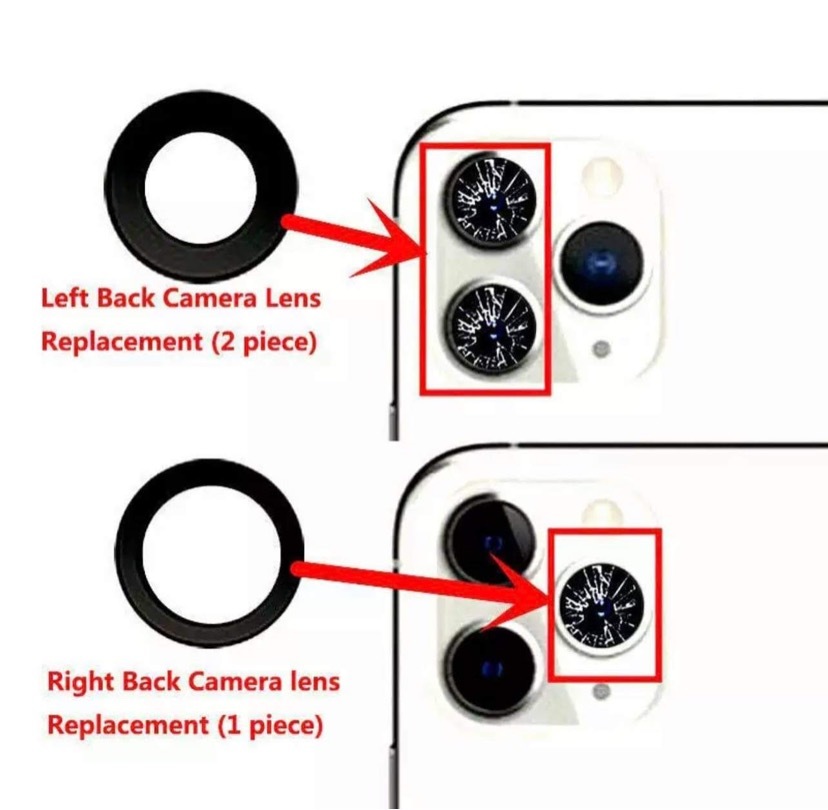 iPhoneX、iPhone11、iPhone12、iPhone13 シリーズ 専用カメラレンズ 背面カメラ 新品未使用品。貼付用両面テープ付き。修理・交換用部品の画像2