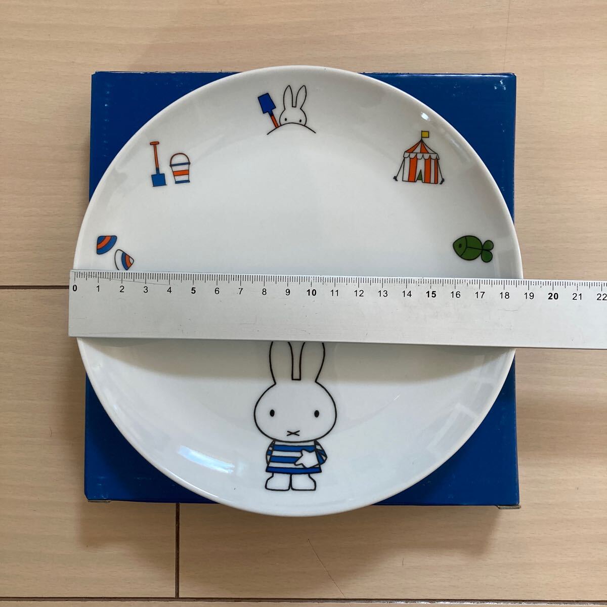  character goods * tableware supplies waste number valuable not for sale missed plate *. plate blue miffy Miffy × Lawson collaboration unused 