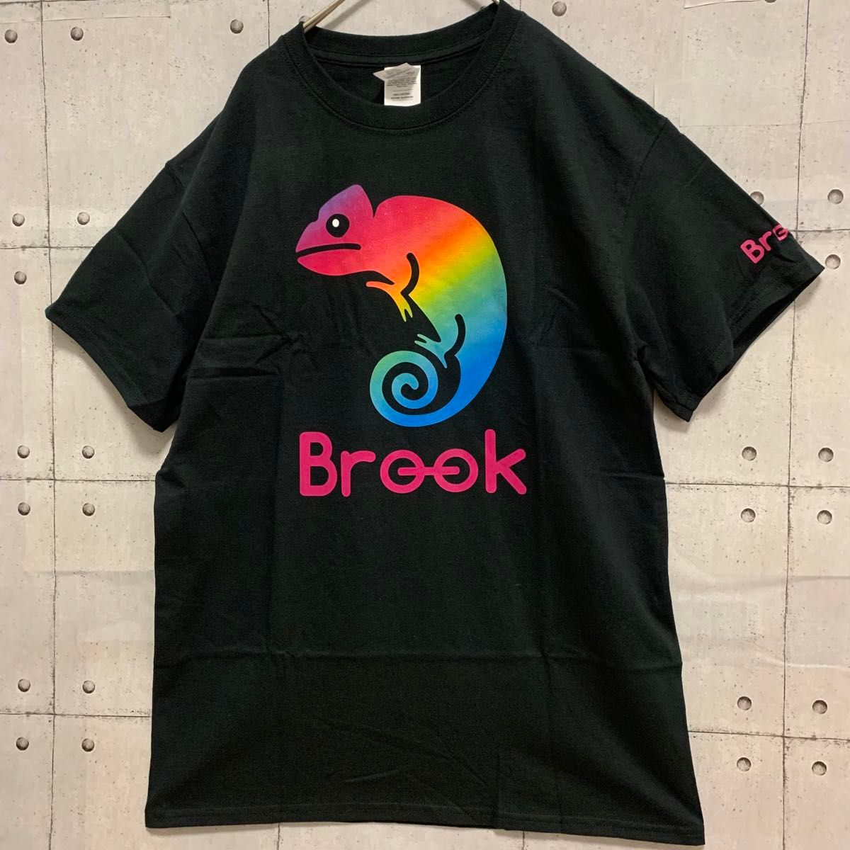 Brookカメレオンビックプリント半袖TシャツM ギルダン未使用 半袖 Tシャツ