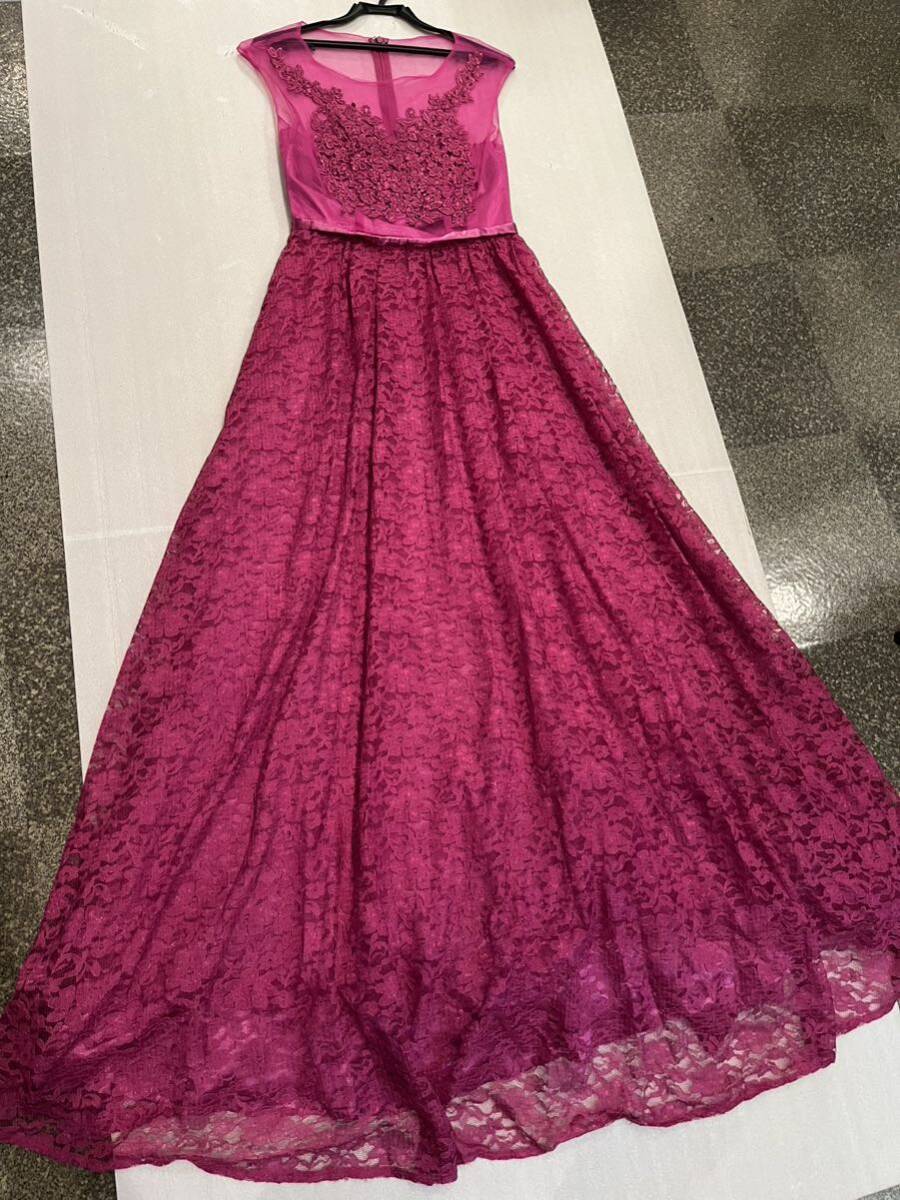maniju/ fine quality / beautiful * presentation / musical performance ./ chairmanship / party / Mai pcs * pink purple * race / embroidery / long dress *