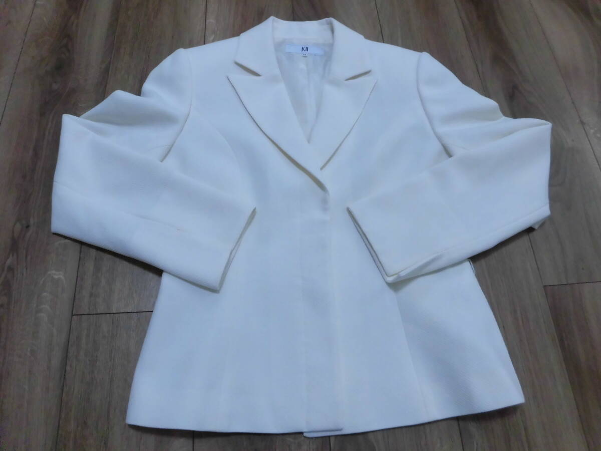 【美品】セレモニースーツ１１号 セット ジャケット ワンピ スカート コサージュの画像9