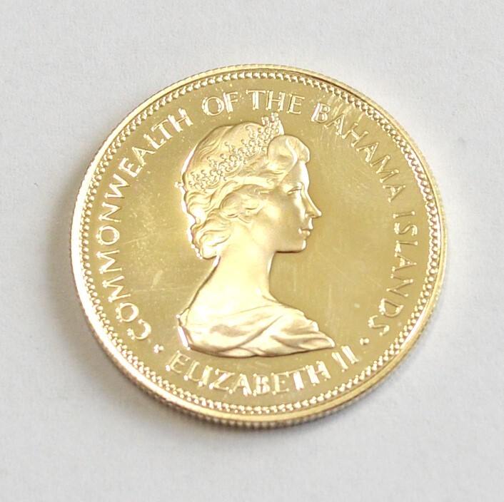 50セント銀貨 銀800 バハマ諸島 1973 カジキの画像2
