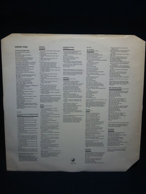 【LPレコード】◆RINGO STARR リンゴ・スター「GOODNIGHT VIENNA」◆PCS-7168/1974年/RICHARD PERRY/ビートルズ関連◆