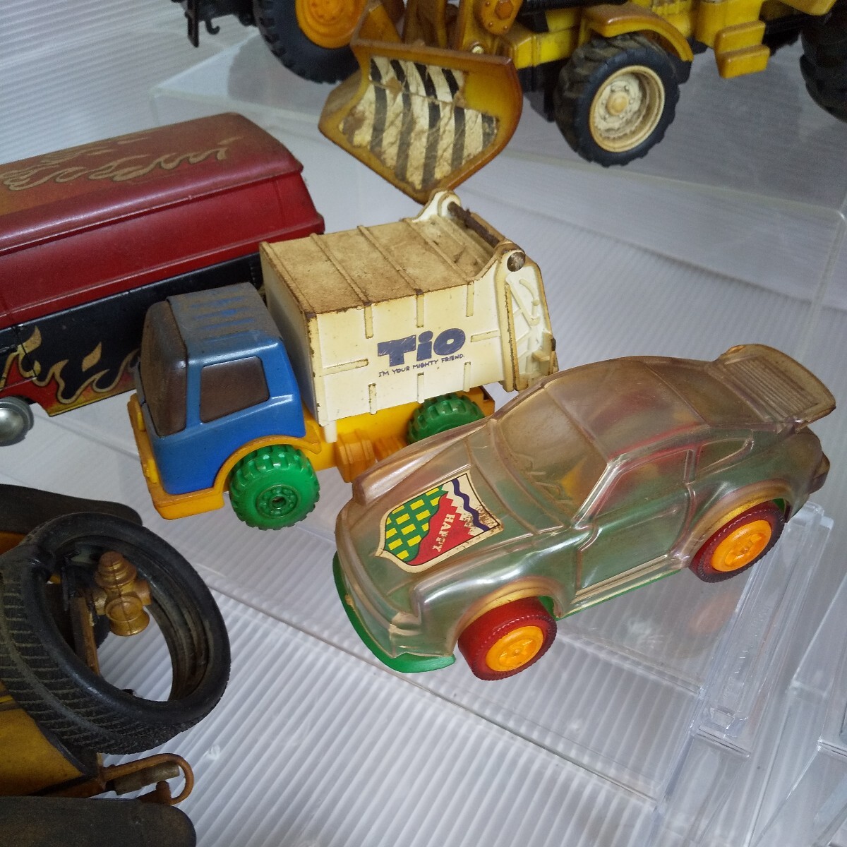 当時物 子供が遊んだミニカー 車のおもちゃ まとめて21台 マジョレット 昭和レトロ ミニカー ブルドーザー トラック はたらくくるま乗り物の画像9