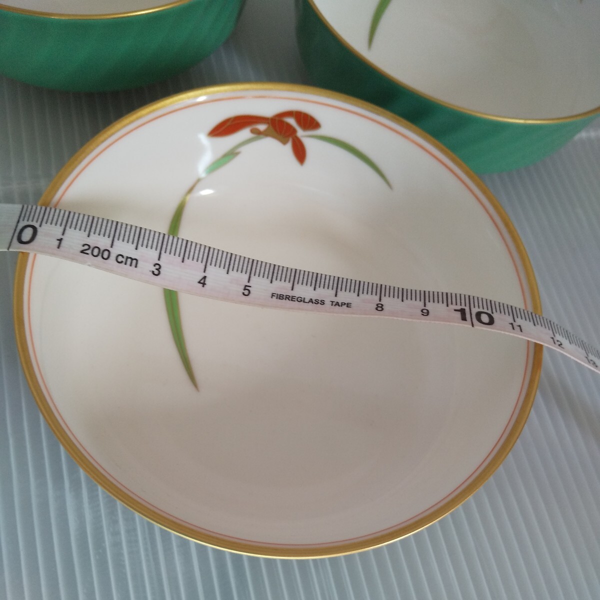 香蘭社 銘々皿 小皿 10枚 セット 金縁 金彩 色絵 未使用品 きれいで品があるお皿です 小鉢 和食器の画像5