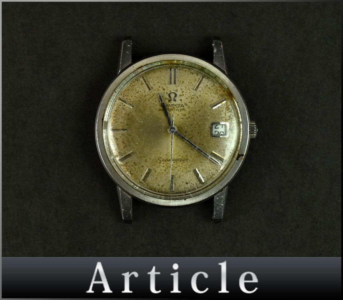 176693◇動作未確認 OMEGA オメガ シーマスター 腕時計 ウォッチ 本体のみ 自動巻き デイト 3針 SS シルバー ヴィンテージ メンズ/ D_画像1