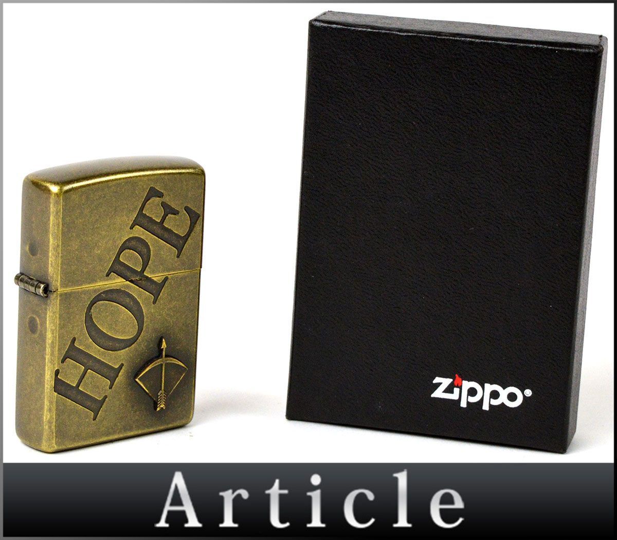 175391◇着火未確認 ZIPPO ジッポ HOPE ホープ オイルライター D XVI 2000年 GP ゴールド 喫煙具 喫煙グッズ メンズ レディース/ Gの画像1