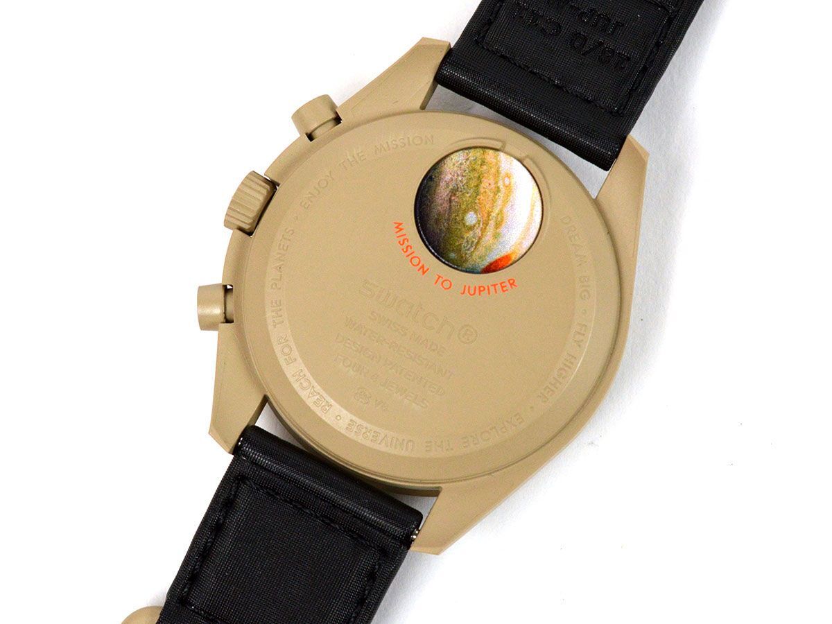 174247◆美品 動作確認済 OMEGA オメガ swatch スウォッチ ミッション トゥ ジュピター 腕時計 クォーツ SO33C100 ボーイズ/ Dの画像6