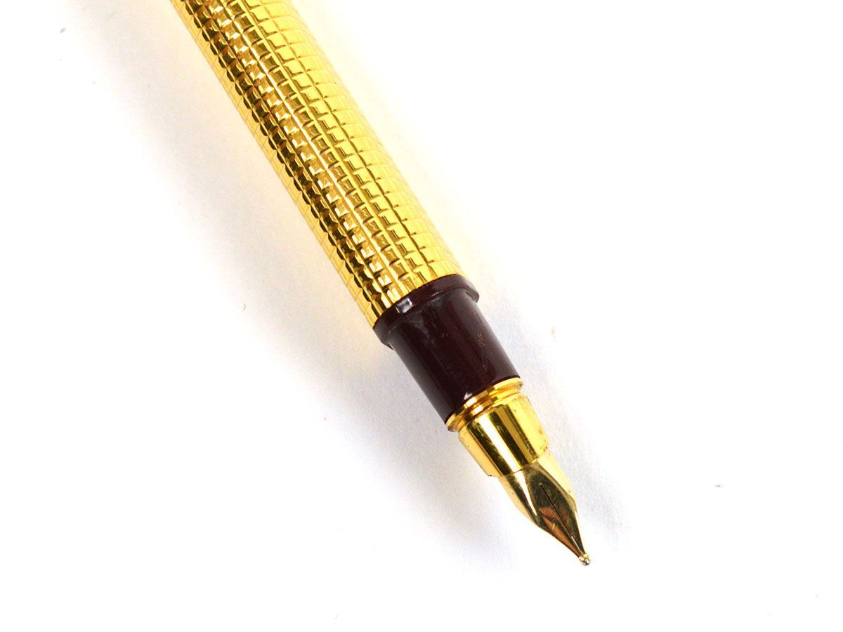 174455〇筆記未確認 Cartier カルティエ トリニティ 万年筆 真鍮 ゴールド メンズ レディース 筆記用具 筆記具 文房具 文具/ G_画像4