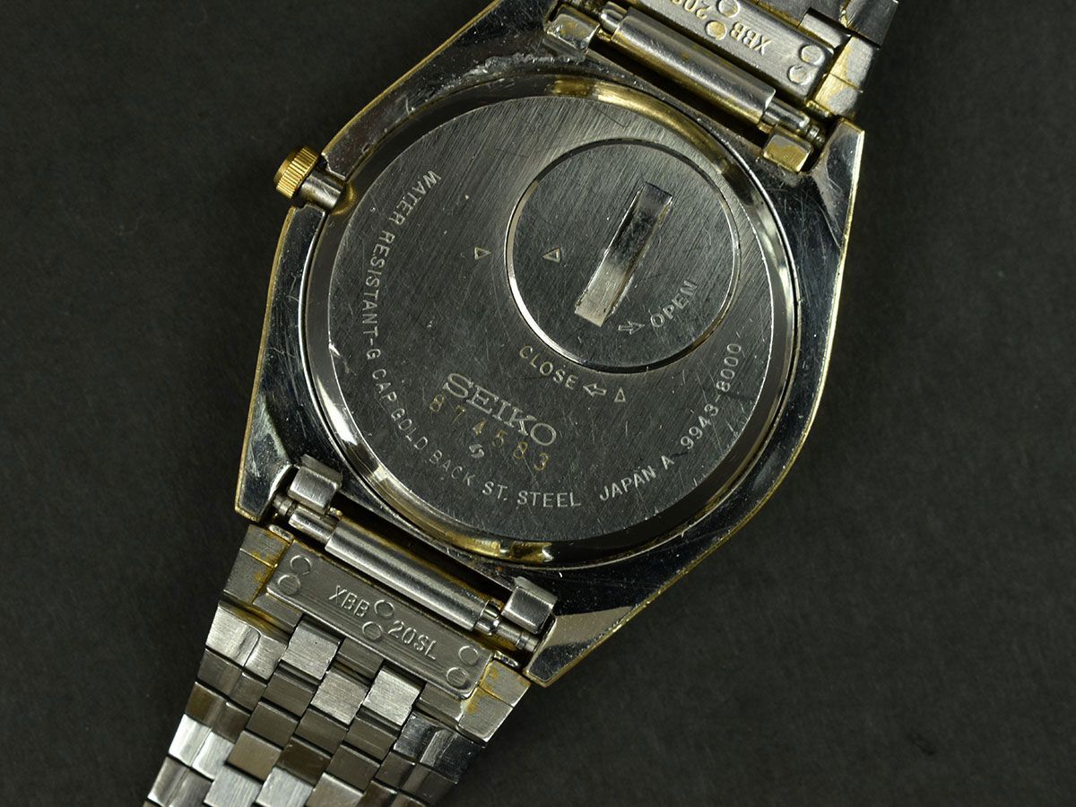 176117◆動作未確認 SEIKO セイコー グランドクォーツ 腕時計 クォーツ 9943-8000 デイデイト GP シルバー ゴールド メンズ/ Dの画像9