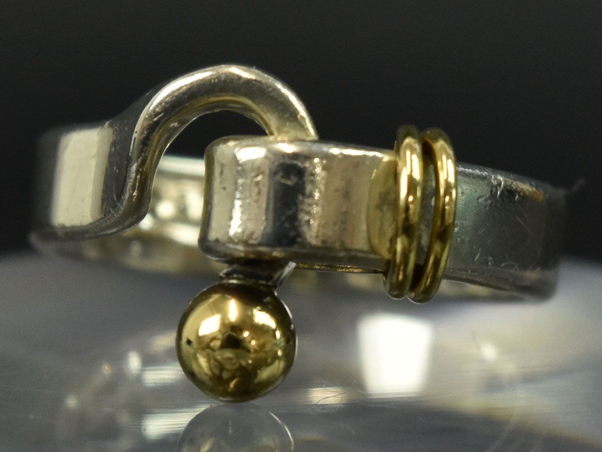 174549◆ Tiffany&co ティファニー フック＆アイ リング 指輪 アクセサリー 10号 Sv925 K18YG シルバー ゴールド レディース/ Eの画像2