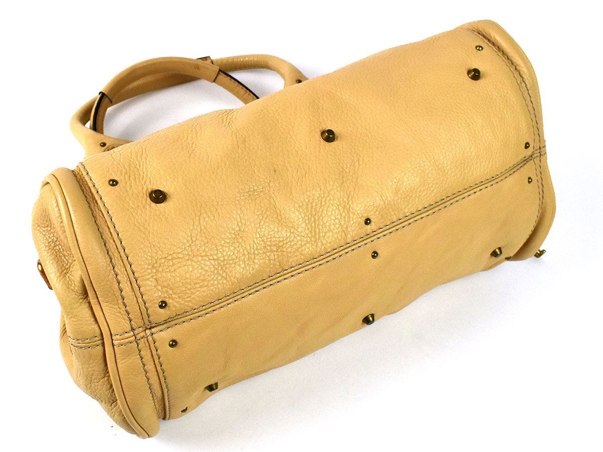 176642◆ Chloe’ クロエ パディントン ハンドバッグ トートバッグ 鞄 バッグ レザー 革 ベージュ ゴールド金具 レディース/ Bの画像5