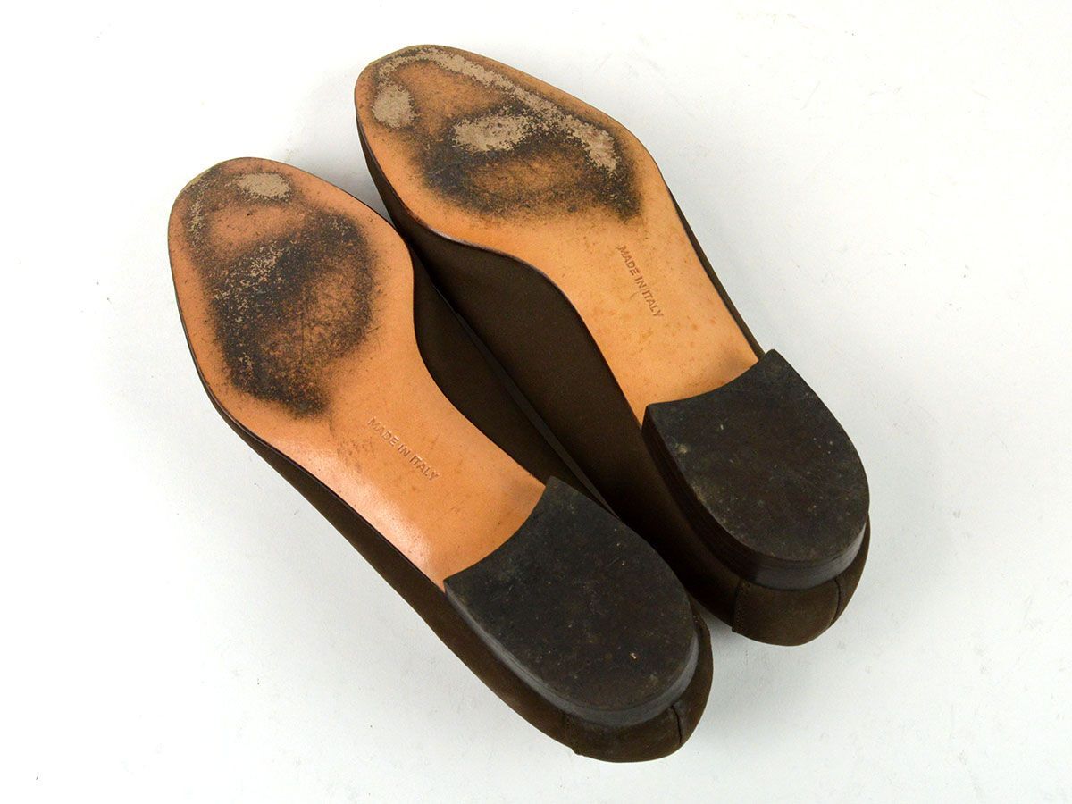 176829〇 Ferragamo フェラガモ ヴァラ金具 ローファー パンプス 靴 7 1/2C 24.5cm ヌバック ブラウン レディース PONZA 箱付/ Fの画像6