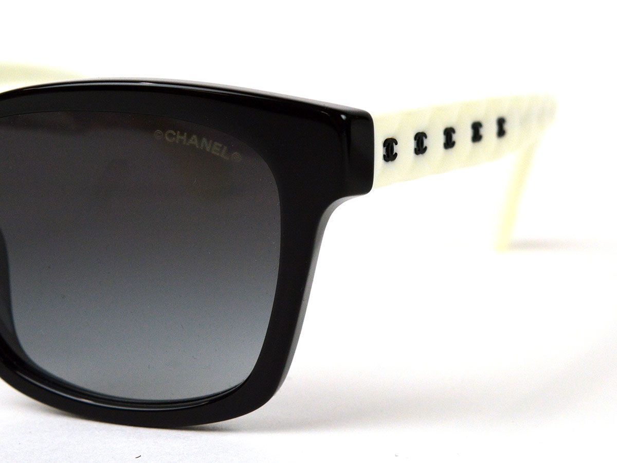 176724* beautiful goods times none CHANEL Chanel matelasse here Mark sunglasses I wear 5484-A plastic black white / G