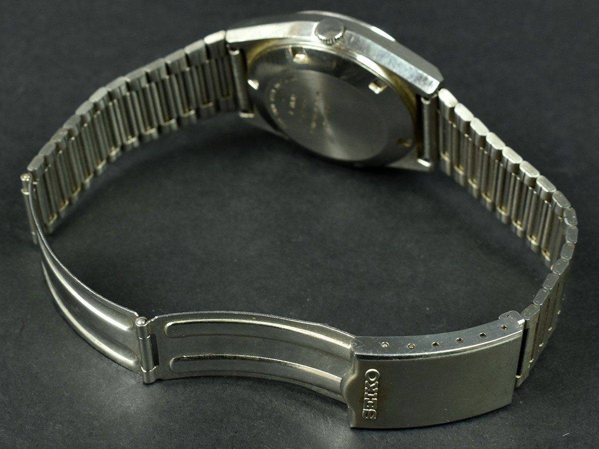 173489◇ 動作未確認 SEIKO セイコー エルニクス 腕時計 電磁テンプ式 デイデイト 0703-8030 SS グリーン シルバー メンズ/ D