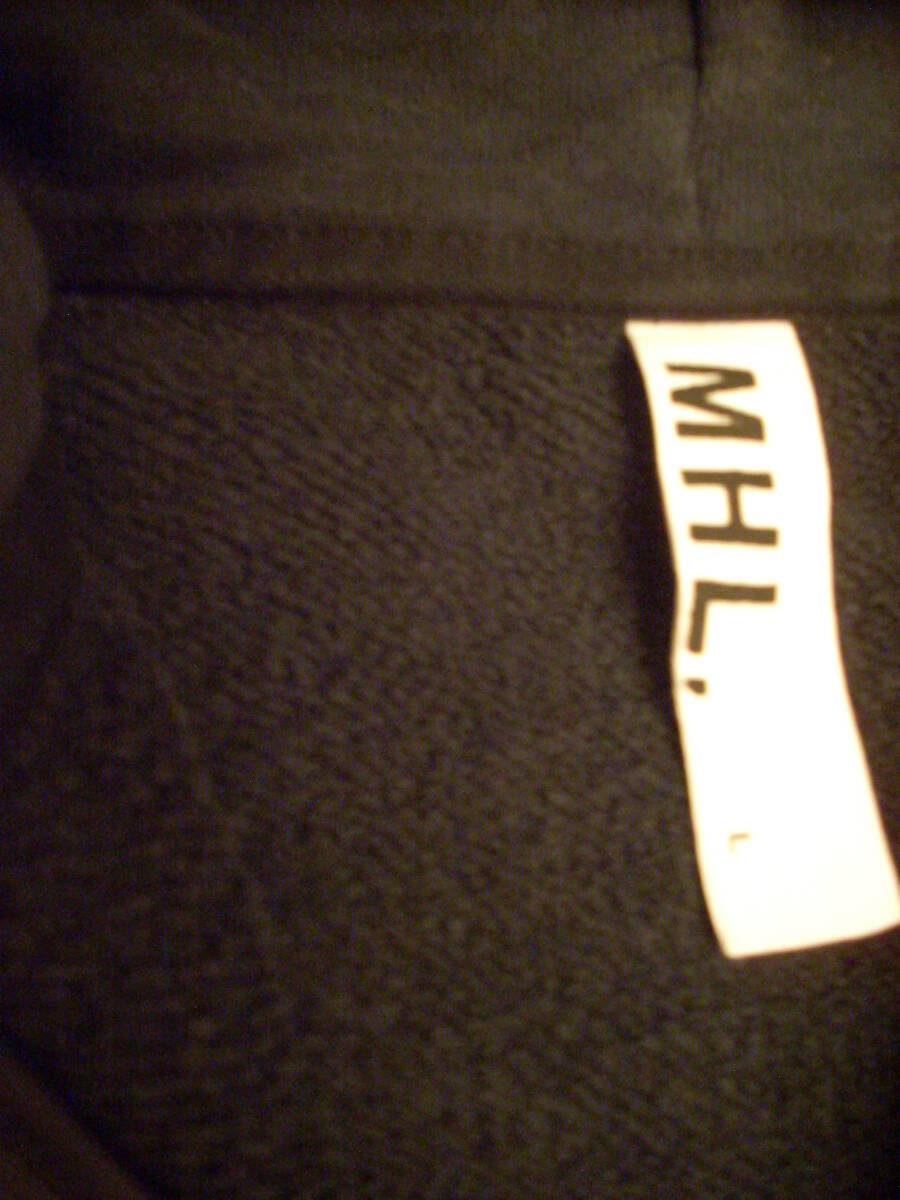 LOOPWHEELER ループウィラー別注×MHL ネイビー Wジップフーディー 美品 M/L 吊り編み機 日本製の画像5