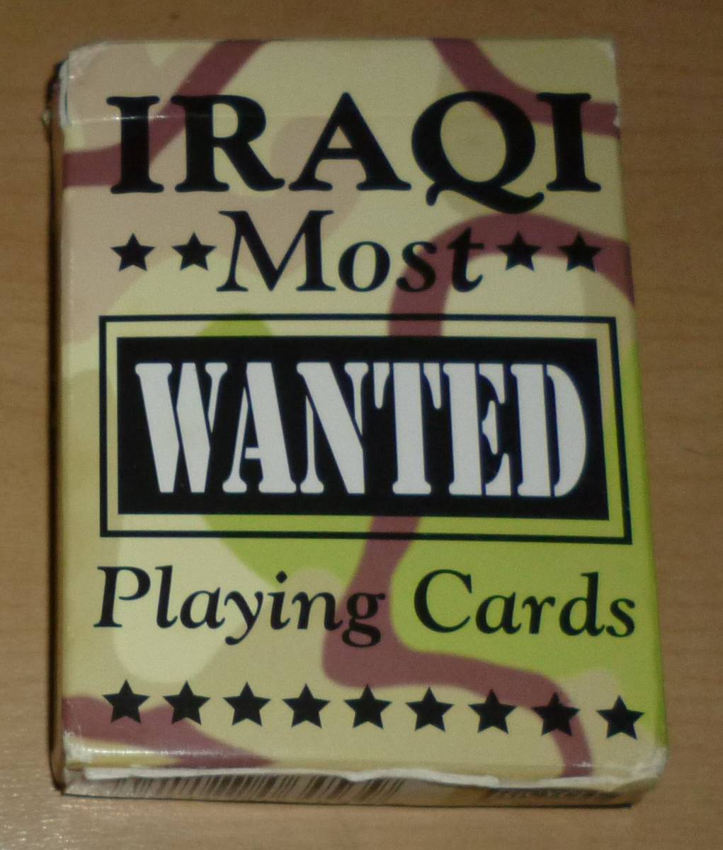 中古 トランプ イラク戦争 イラクのお尋ね者トランプカード IRAQ Most WANTED Playing Cards カード アメリカ軍 指名手配 サダム・フセイン_画像1