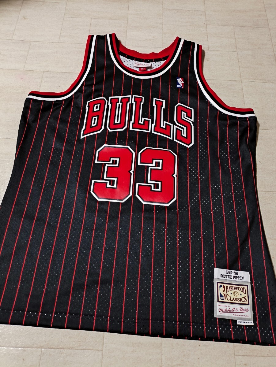 サイズ：XL　美品　Mitchell&Ness Hardwood Classics Chicago Bulls Scottie Pippen #33 ジャージー ユニホーム/シカゴ・ブルズ/NBA　_画像1