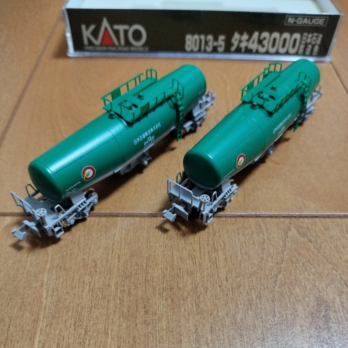 【中古品】⑤KATO カトー タキ43000 日本石油輸送色 2両セット    鉄道 鉄道模型 Nゲージ 貨物列車 タキの画像6