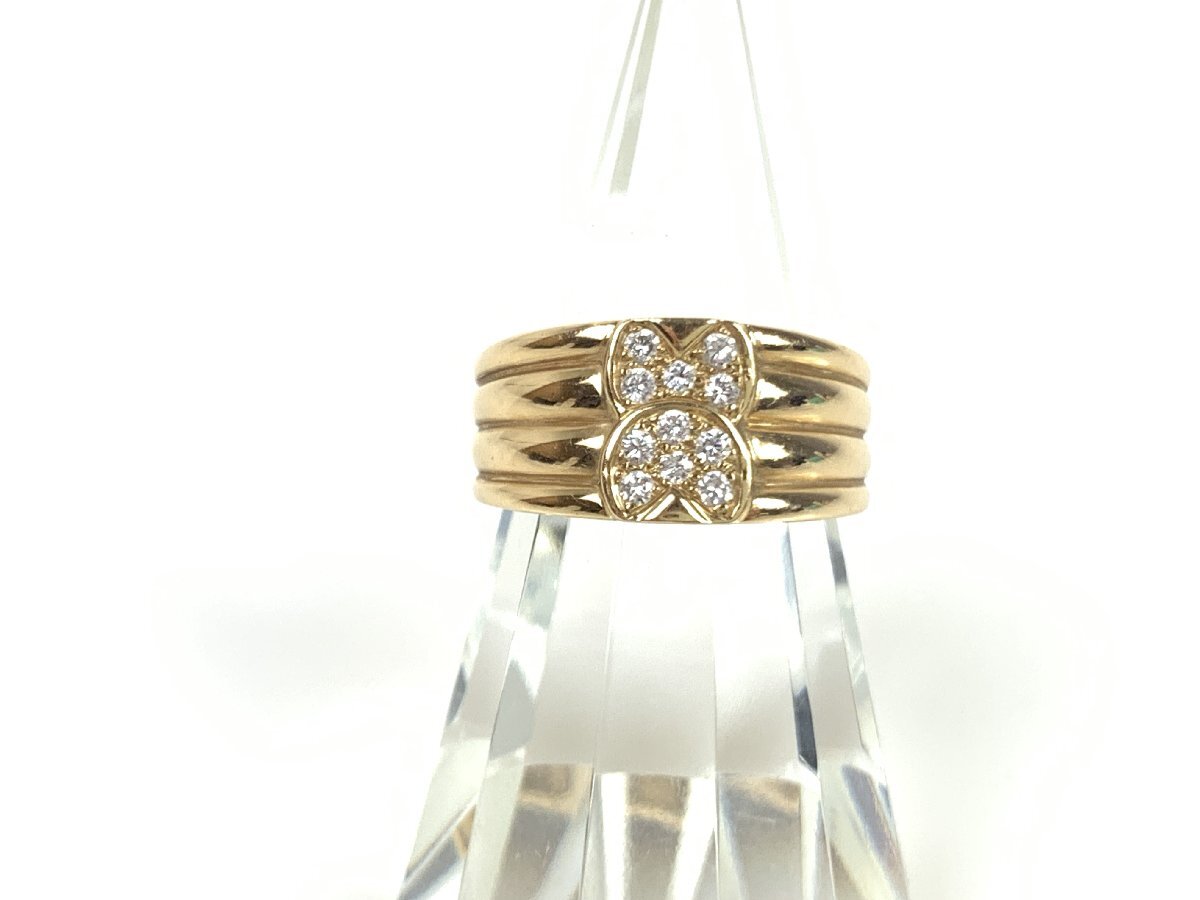 50%OFF クリスチャン・ディオール Christian Dior 750/イエローゴールド リング 指輪 サイズ18号 9.8g YAS-8781 指輪